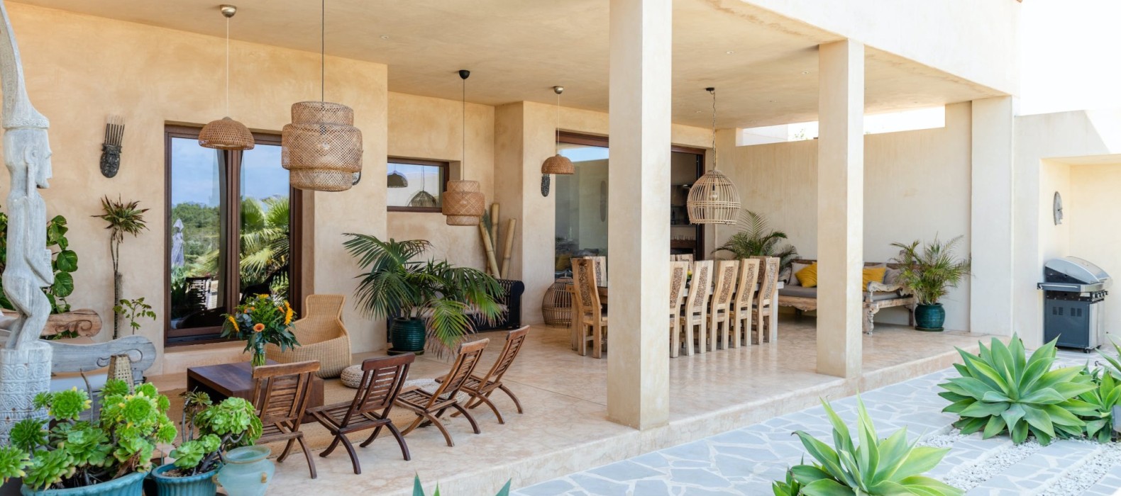 Exterior area view of Villa Infinity in Ibiza