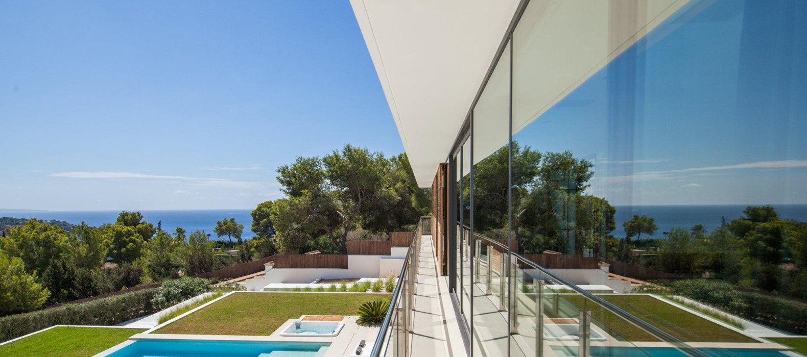 Balcony view of Villa Kahil in Ibiza