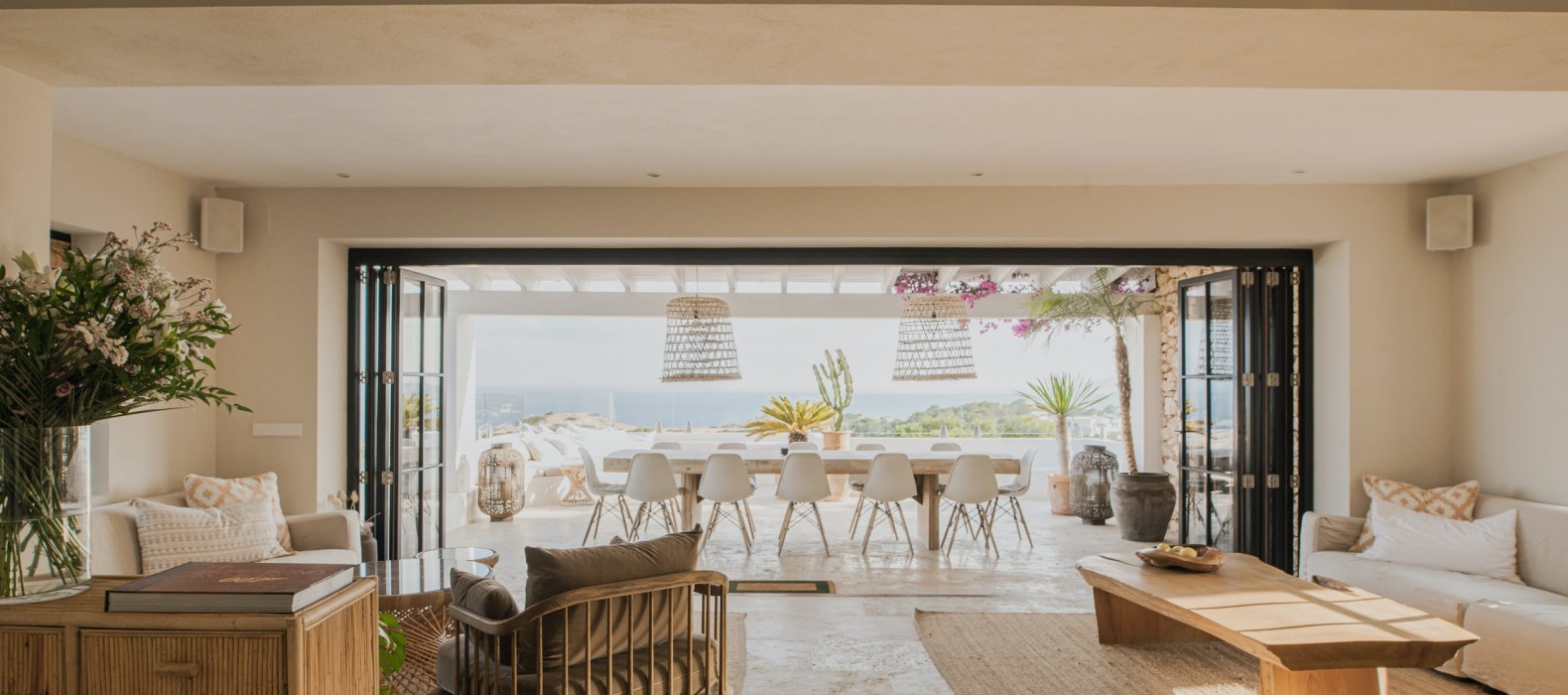 Living room of Villa La Preciosa in Ibiza