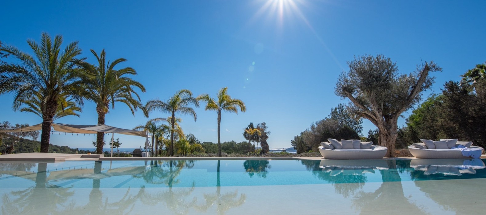 Exterior pool of Villa Liama in Ibiza