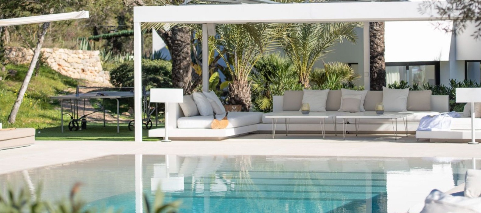 Exterior pool area of Villa Liama in Ibiza