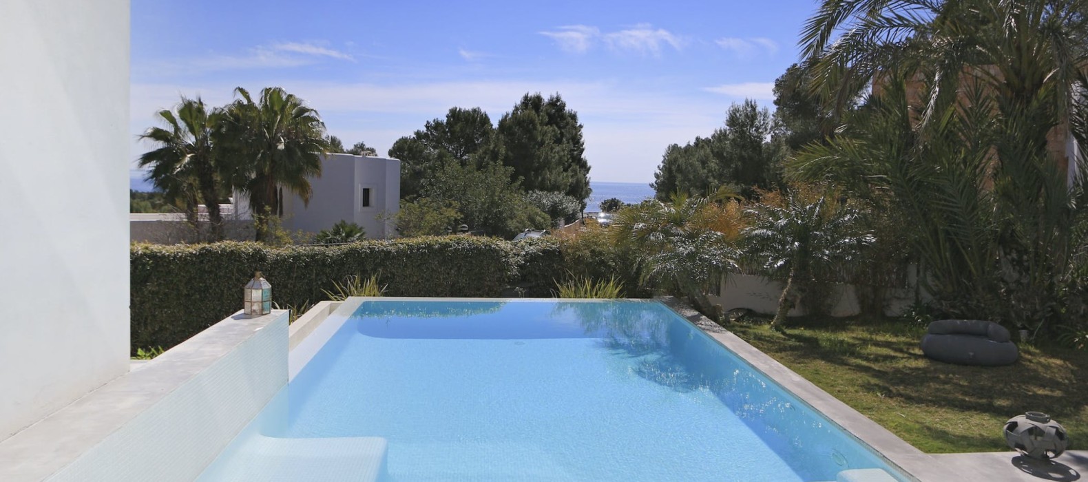 Exterior pool view of Villa Love and Light in Ibiza
