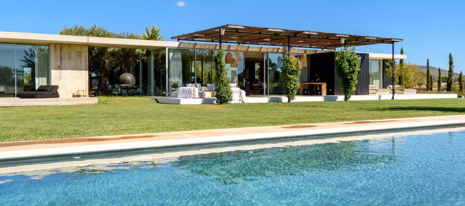 Pool view of Villa Lucerne in Ibiza