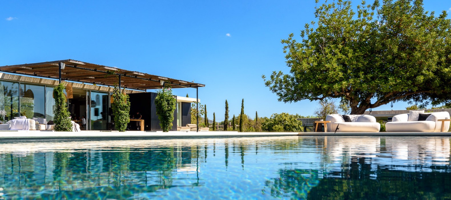 Pool view of Villa Lucerne in Ibiza