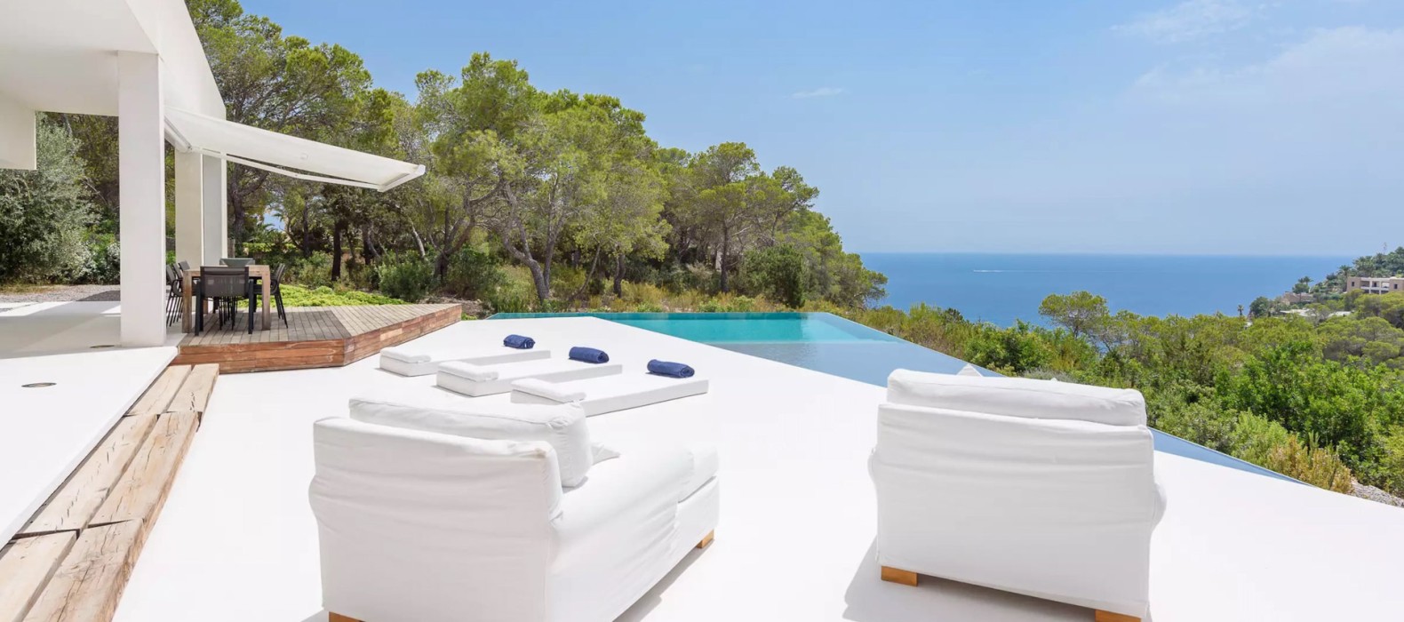 Exterior chill area of Villa Majestado in Ibiza