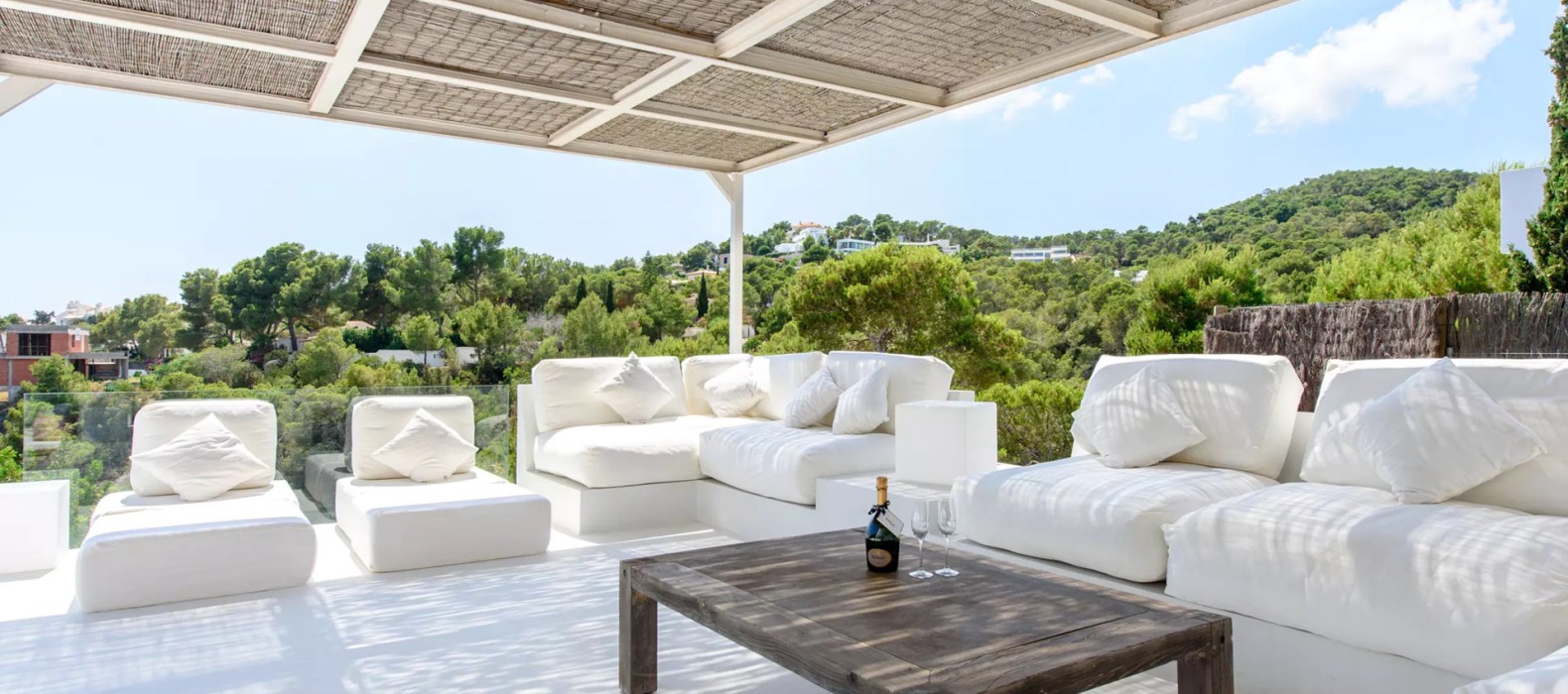 Exterior chill area of Villa Majestado in Ibiza