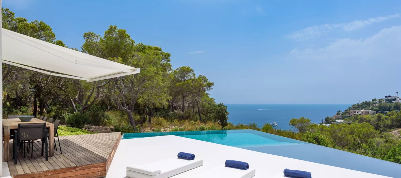 Pool area of Villa Majestado in Ibiza