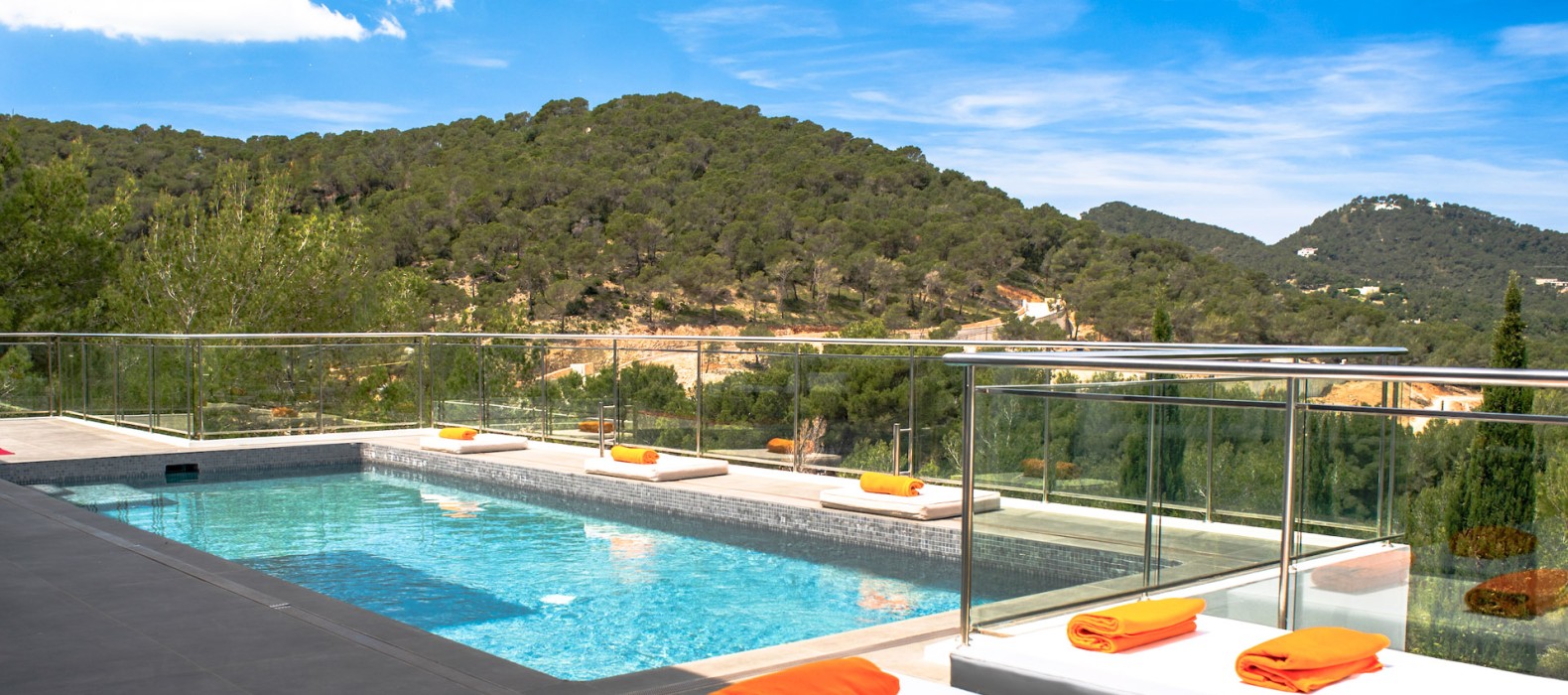 Pool area of Villa Miragon in Ibiza