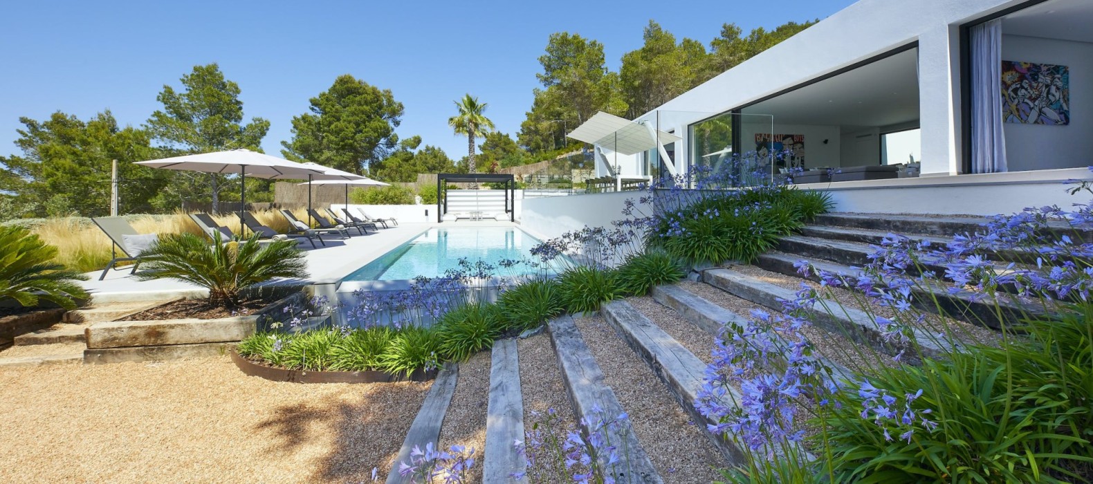 Exterior area with pool of Villa San Remo in Ibiza