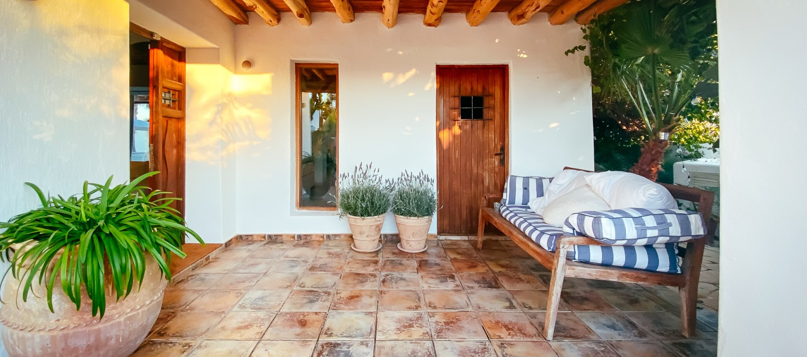 Entrance area front of Villa Secret Paradise in Ibiza