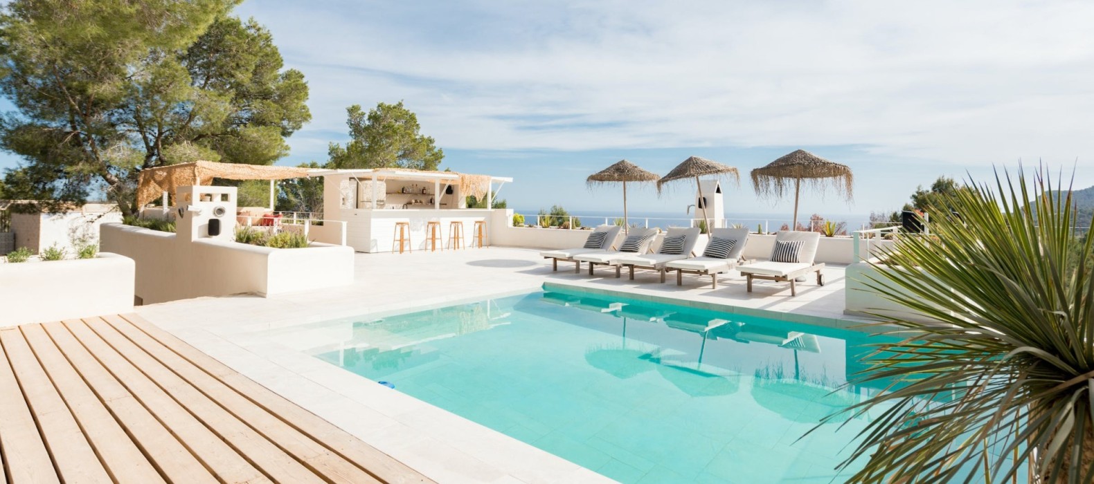 Exterior pool of Villa The Sweet Escape in Ibiza