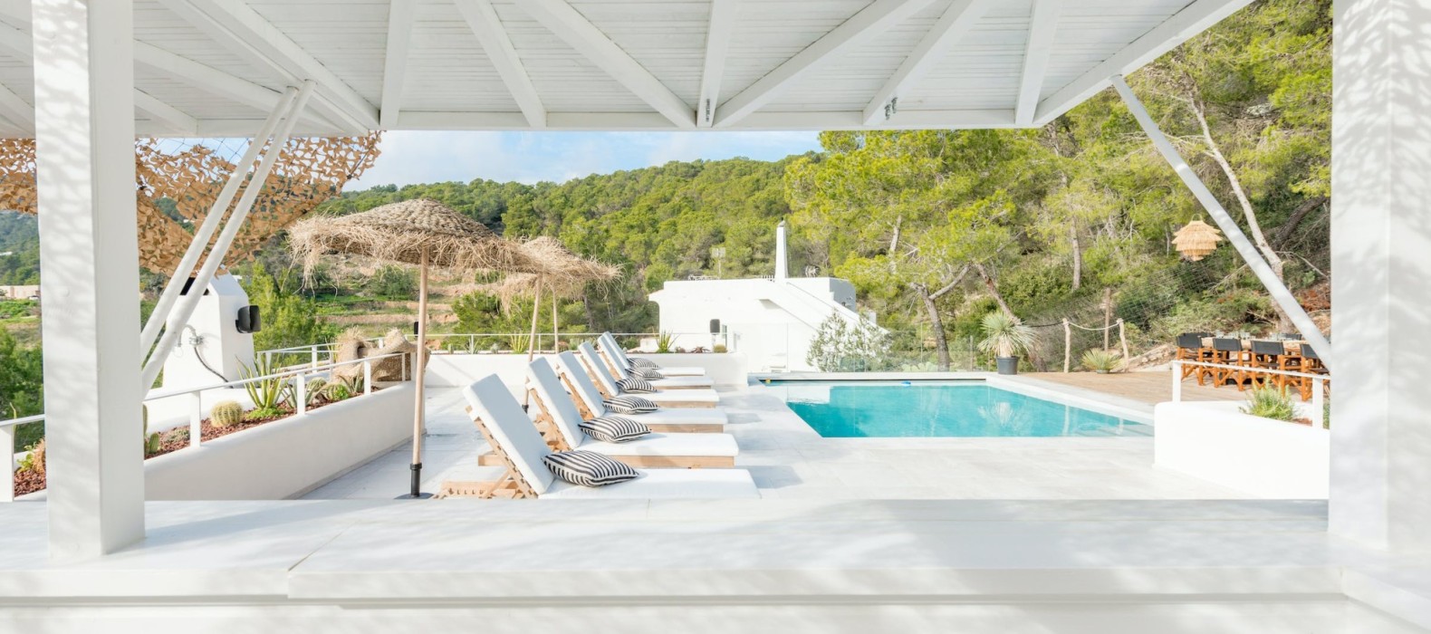 Exterior pool area of Villa The Sweet Escape of Ibiza