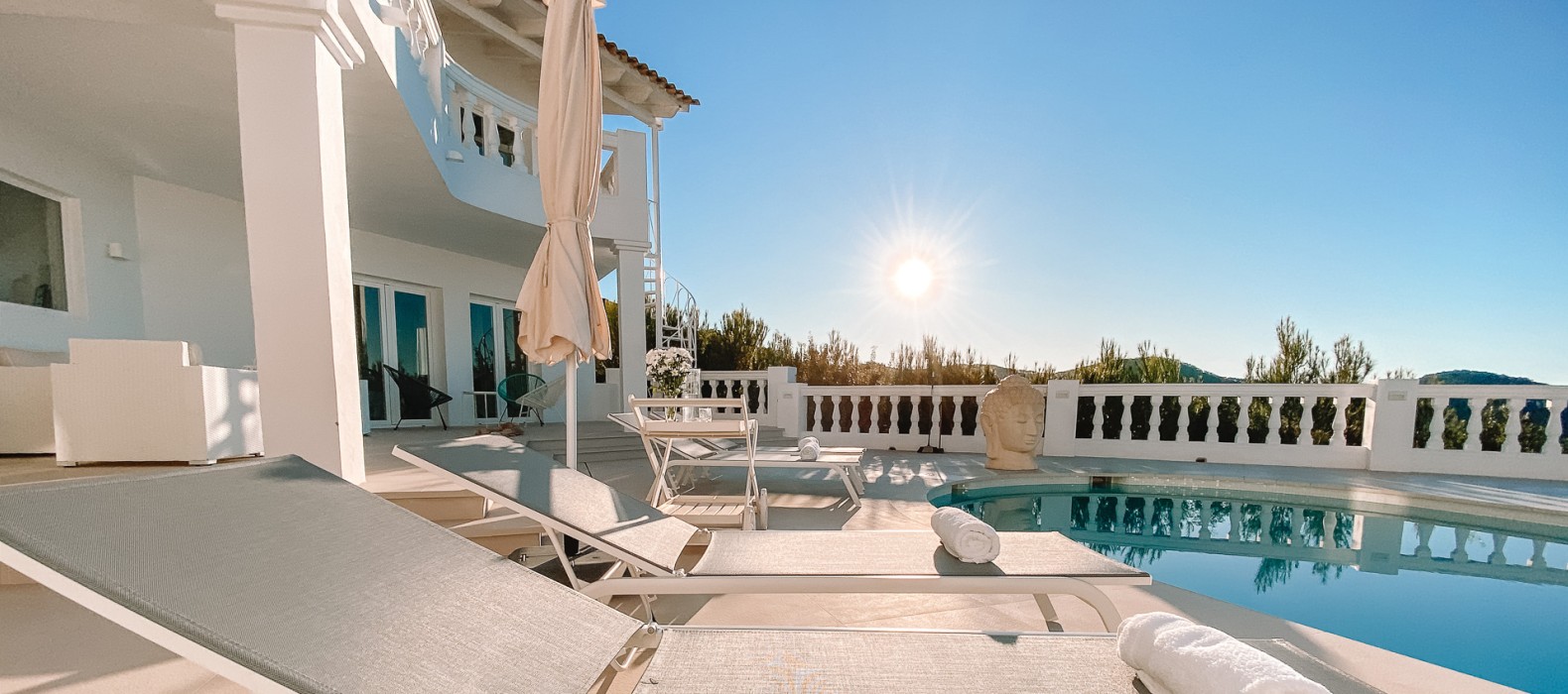 Exterior view of Villa The White Pearl in Ibiza
