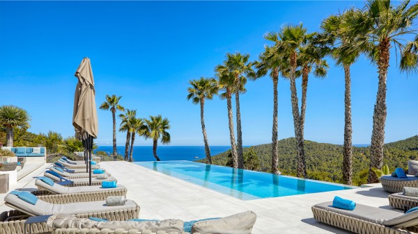 Pool area of Villa Wave in Ibiza