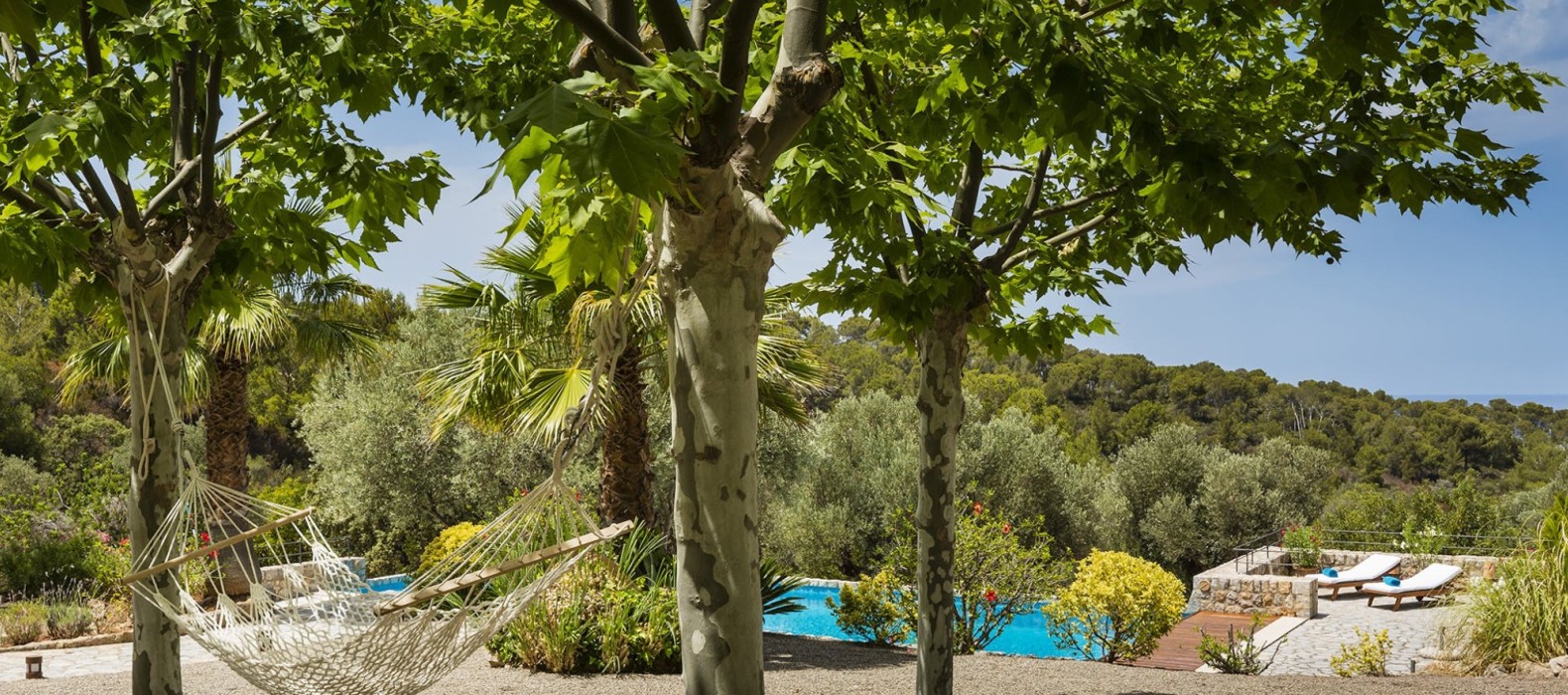 Hammock of Villa Can Jungle in Mallorca.