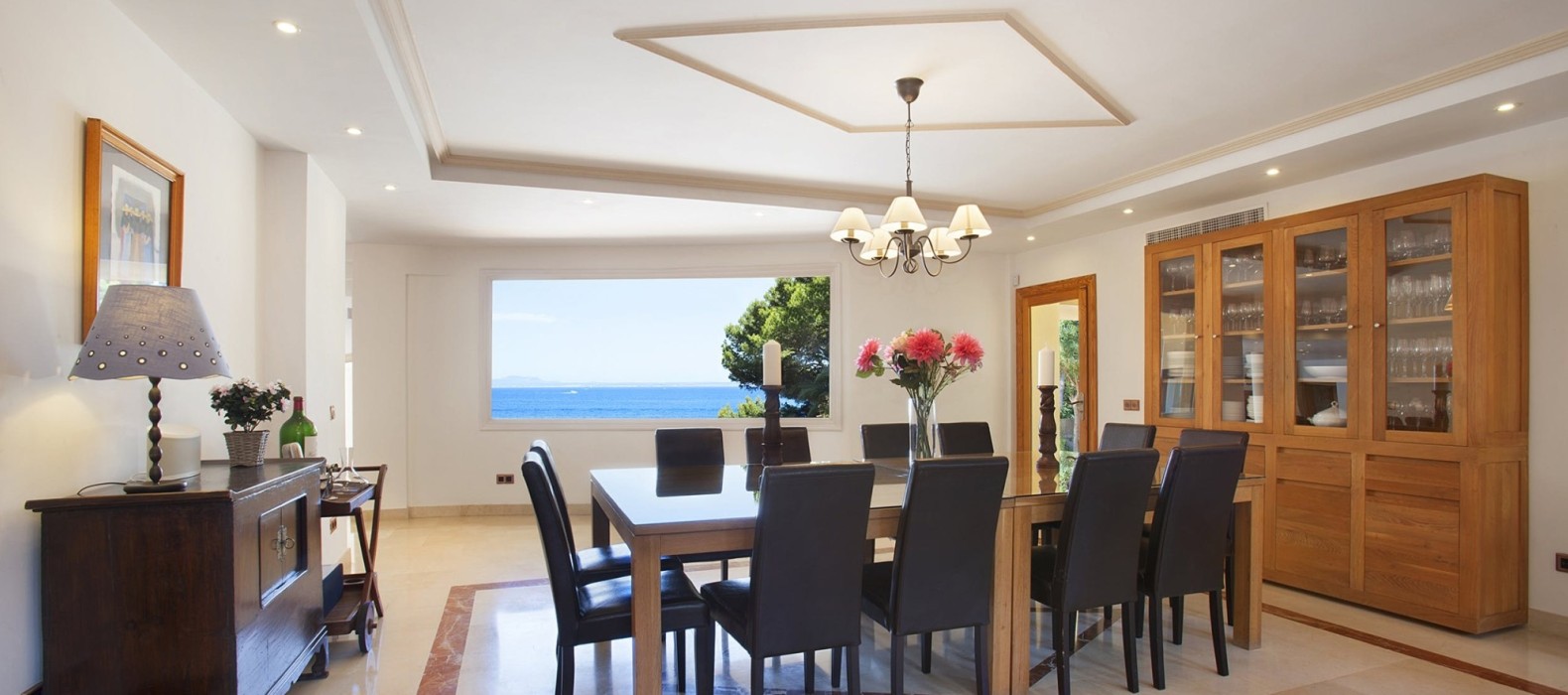Dining room of Villa Eol in Mallorca