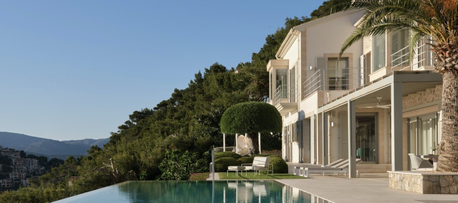 Exterior pool view of Villa The Big Blue in Mallorca