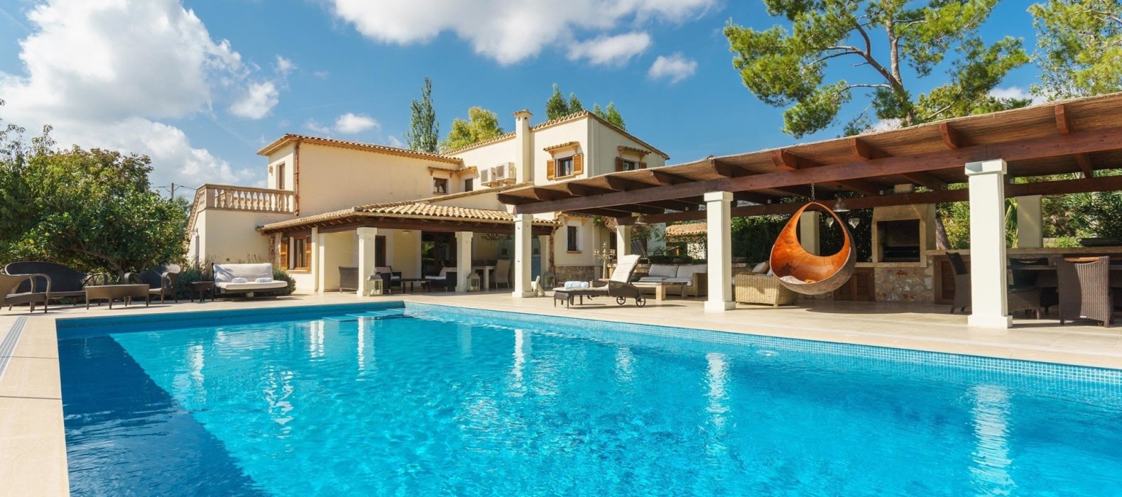 Outdoor pool area of Villa Two M2 in Mallorca