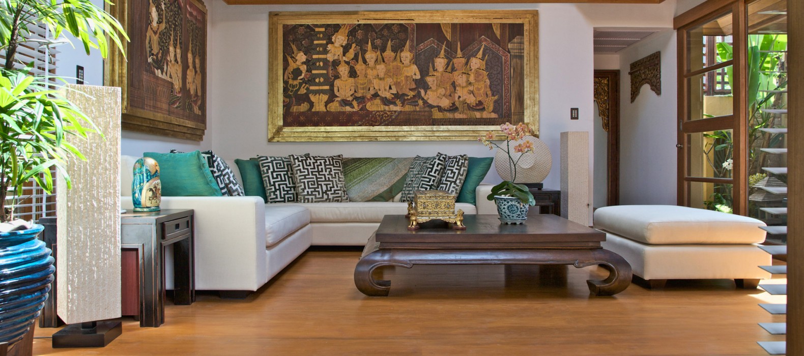 Living room of Villa Dali in Koh Samui