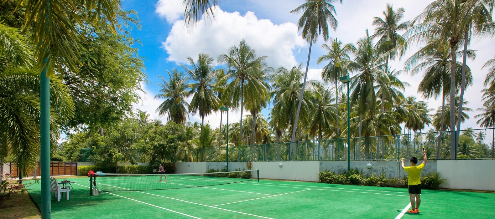 Tennis court of Villa La Guna in Koh Samui