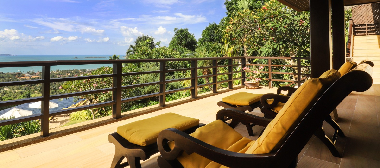 Balcony view of Villa Lazy Sea in Koh Samui