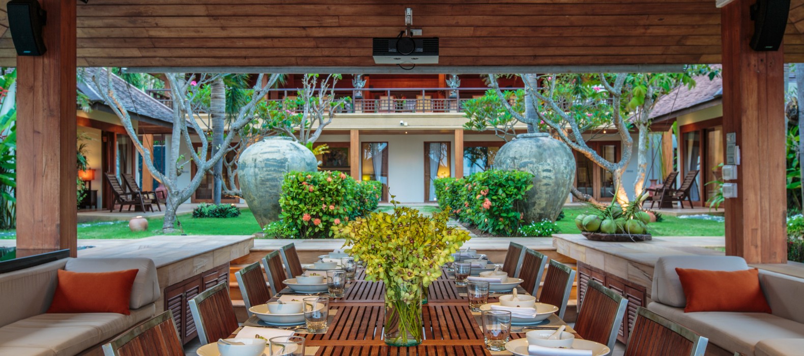 Dining table of Villa Miam in Koh Samui