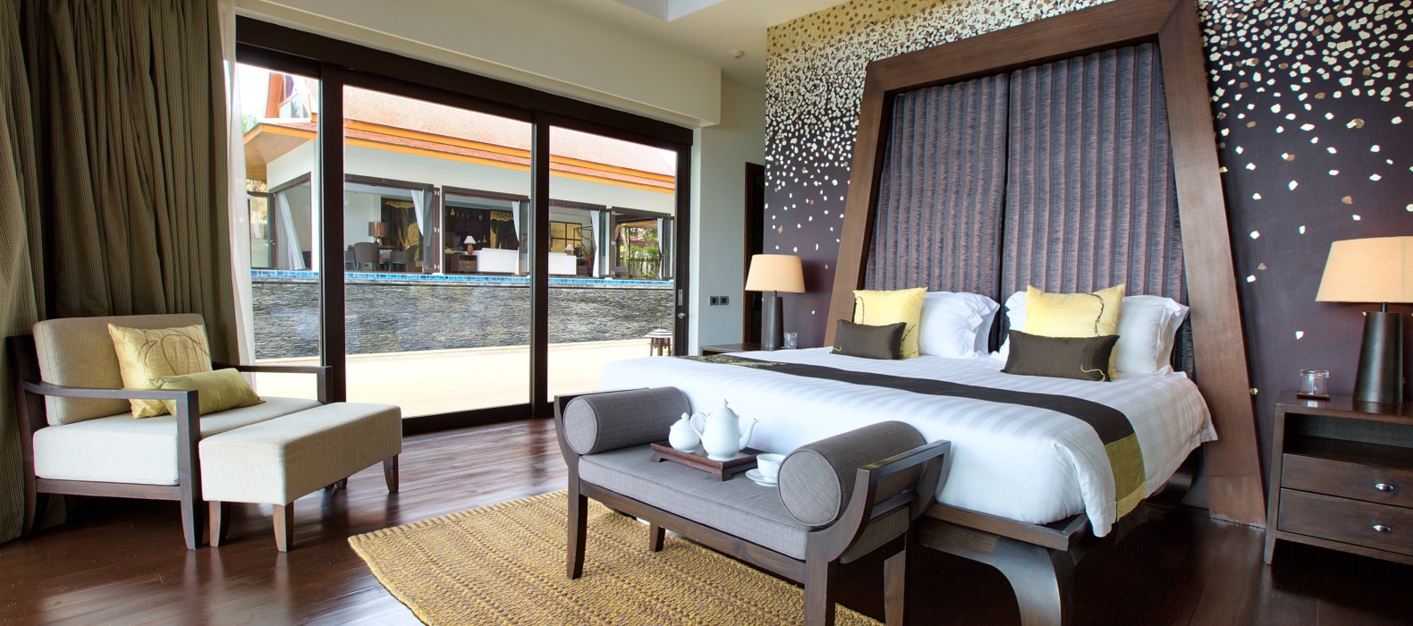 Bedroom view of Villa Secret Ocean in Koh Samui
