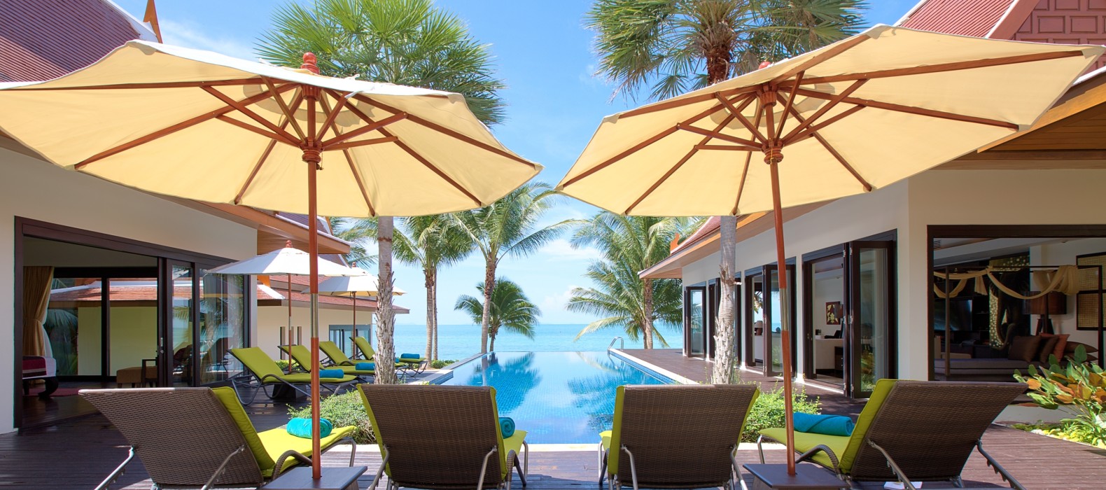 Sun loungers of Villa Secret Ocean in Koh Samui